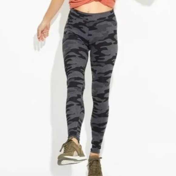 Pact Grey Camo Leggings Activewear Exercise Organic Cotton Women's M - Picture 1 of 6